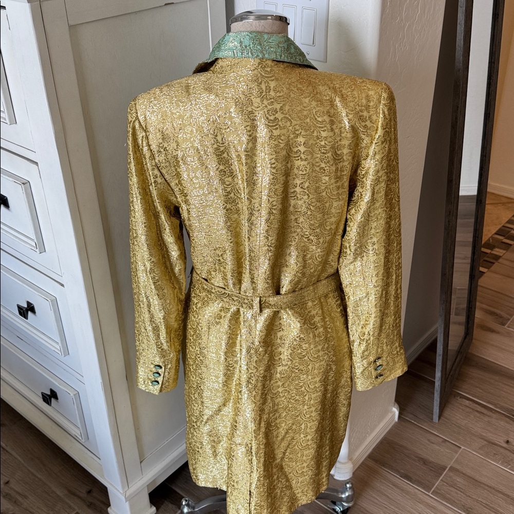 NWT Duro Olowu M gold brocade trench coat - Picture 9 of 9